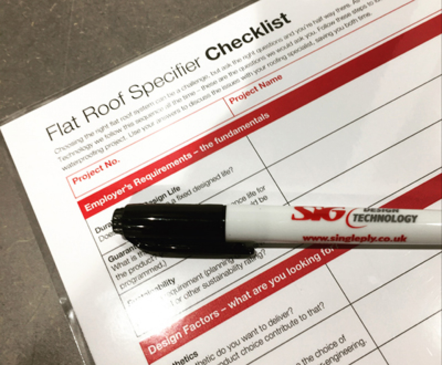 Flat roof specifier checklist part 1: Employers requirements